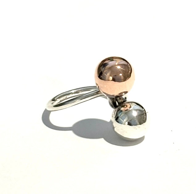 Silver & Copper Ring - R1206