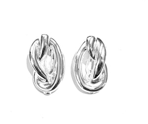 Silver Clip Earrings - A6436