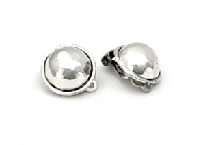 Silver Clip Earrings - FAA376