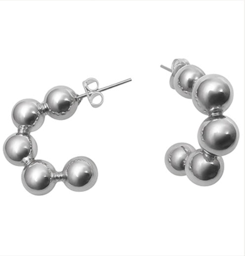 Silver Hoops - A5592