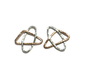 Silver & Copper Studs - A9337