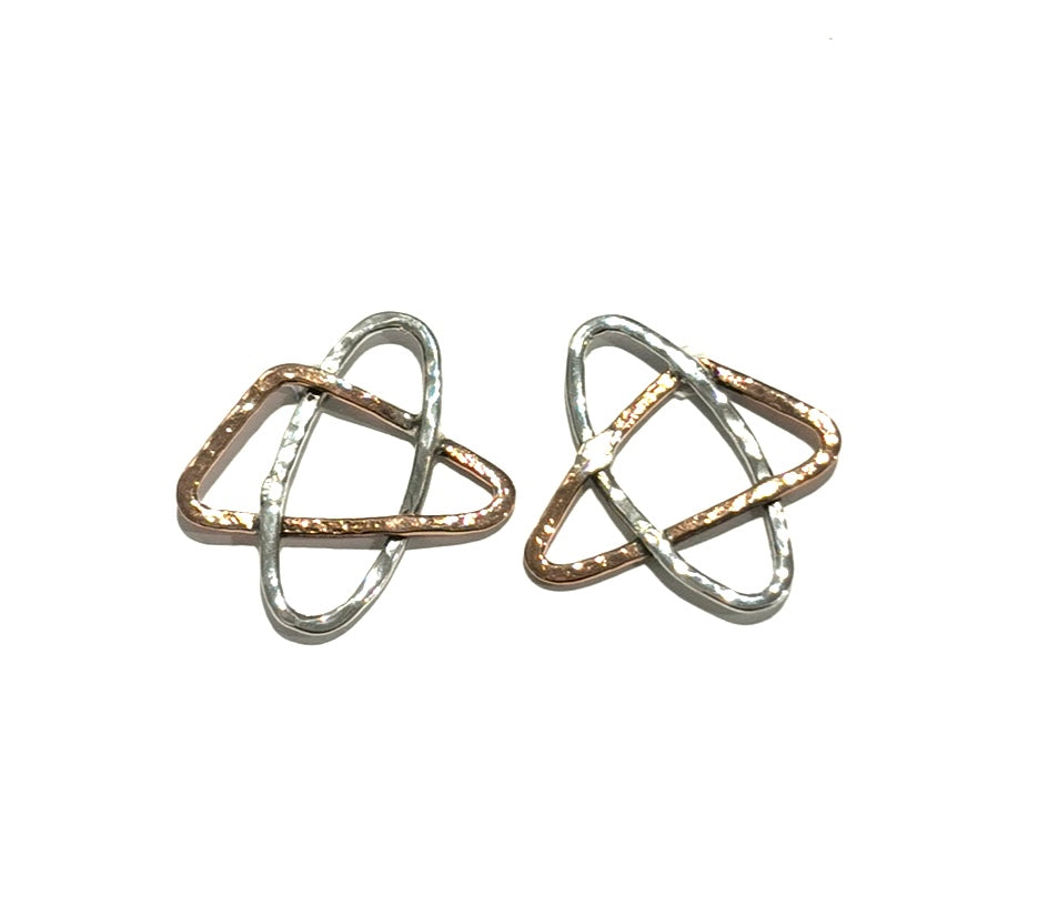 Silver & Copper Studs - A9337