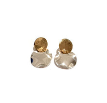 Load image into Gallery viewer, Silver &amp; Brass Stud Earrings - PPA885
