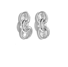 Load image into Gallery viewer, Silver Dangly Stud Earrings - A1066
