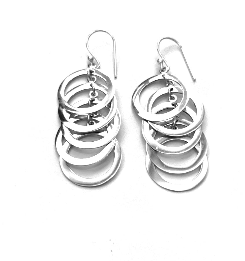 Silver Drop Earrings - A7016