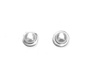 Silver & Pearl Studs - A6478