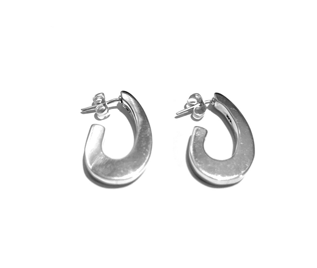 Silver Hoops - A1045
