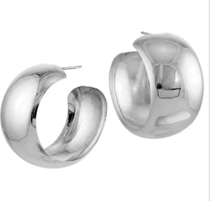 Silver Hoops - A5612