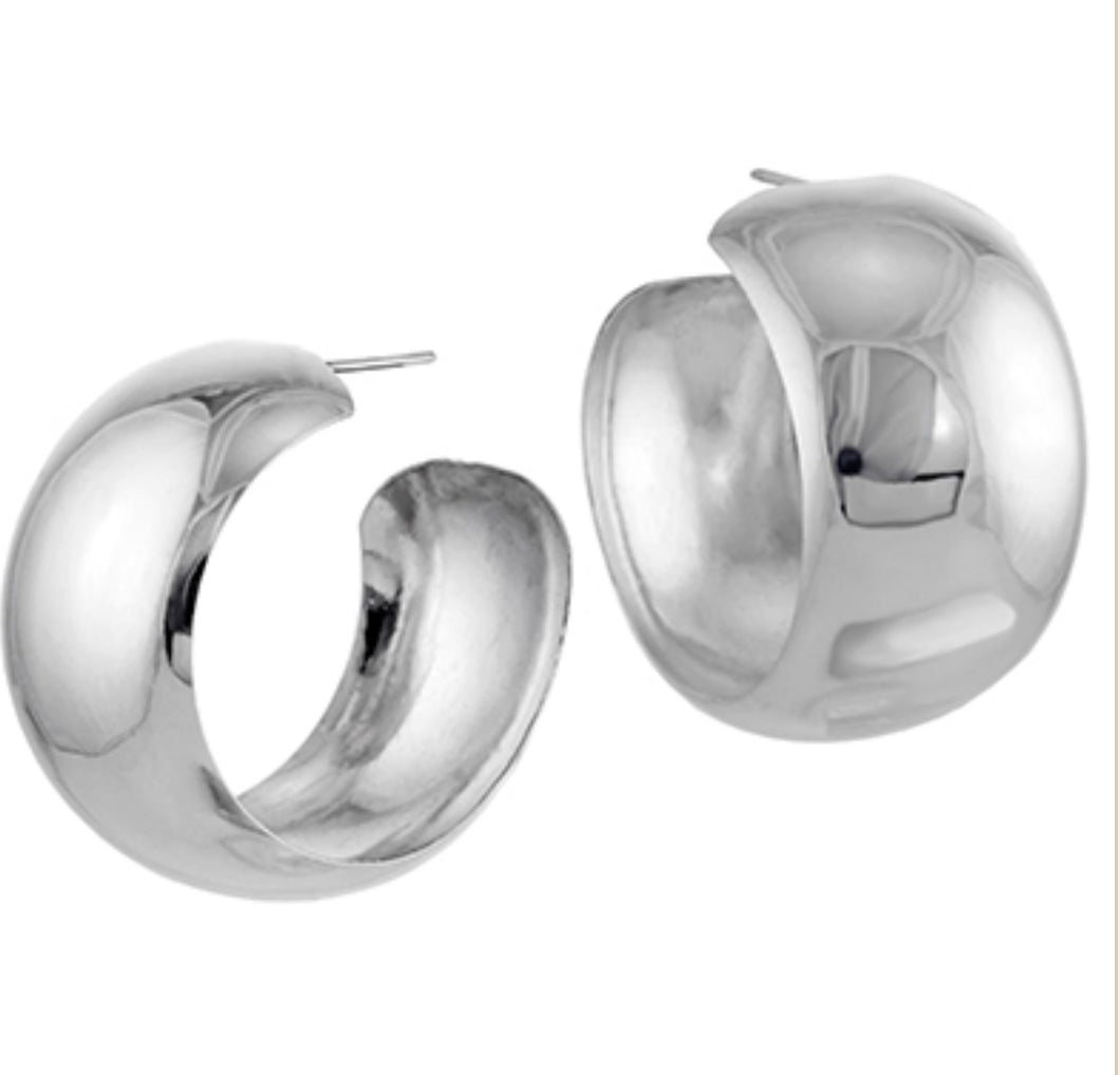 Silver Hoops - A5612