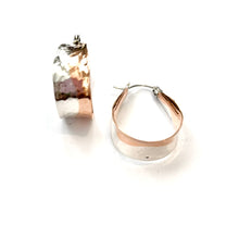 Load image into Gallery viewer, Silver &amp; Copper Hoops - A9335
