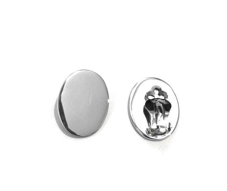 Silver Clip Earrings - A5599