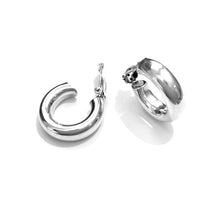 Load image into Gallery viewer, Silver Clip on Hoops - AK514
