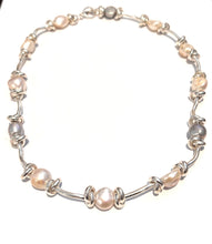 Load image into Gallery viewer, Silver &amp; Pearls Necklace - PPC106
