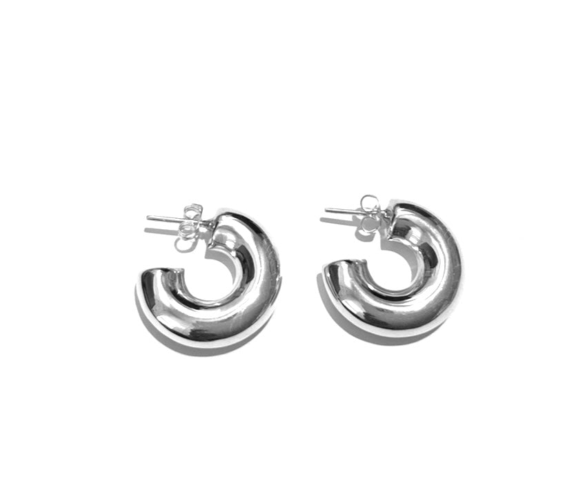 Silver Hoops - A1042
