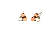 Load image into Gallery viewer, Silver &amp; Copper Stud Earrings - A9114
