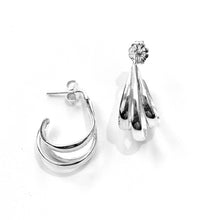 Load image into Gallery viewer, Silver Hoops - PPA857
