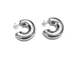 Silver Hoops - A1043