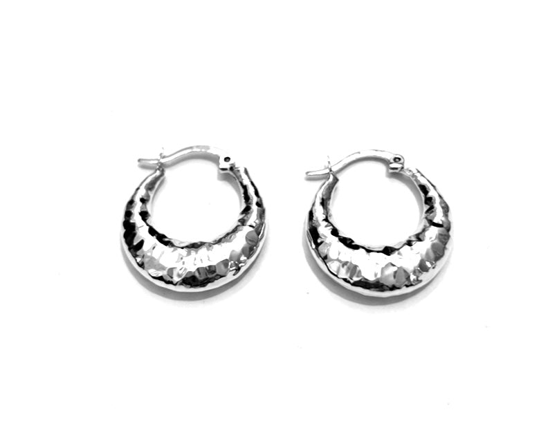 Silver Hoops - A1039