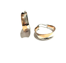 Load image into Gallery viewer, Silver &amp; Copper Hoops - A9332
