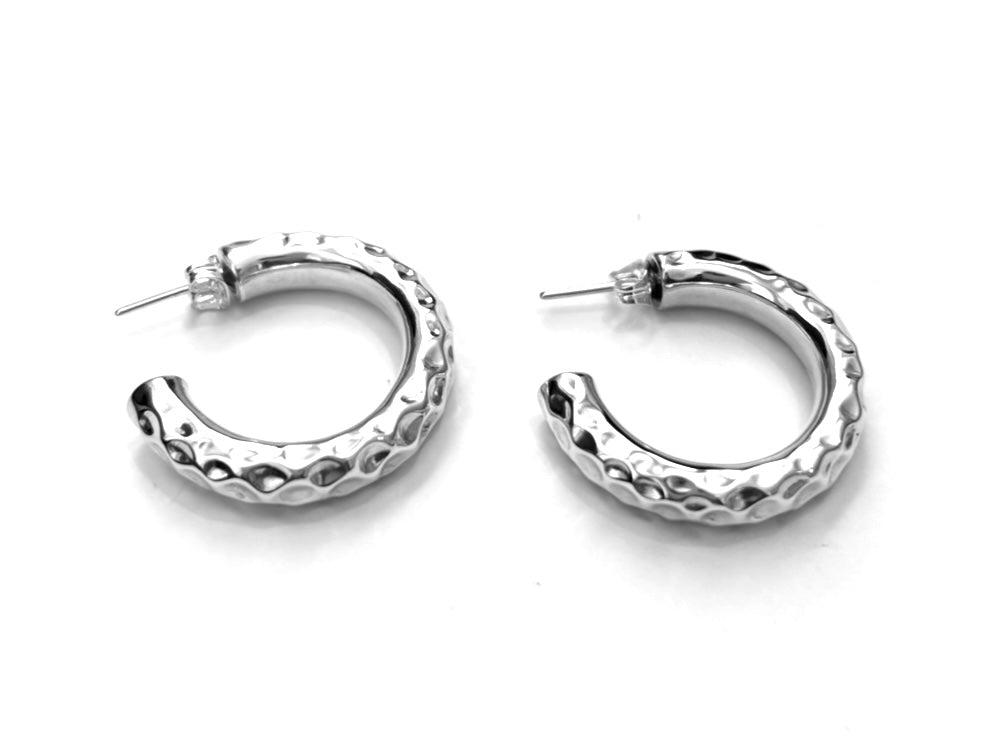 Silver Hoops - A1035