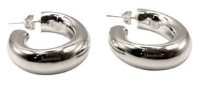 Silver Hoops - A3223