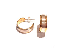 Load image into Gallery viewer, Brass &amp; Silver Hoops - PPA904
