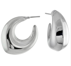 Silver Hoops - A5611