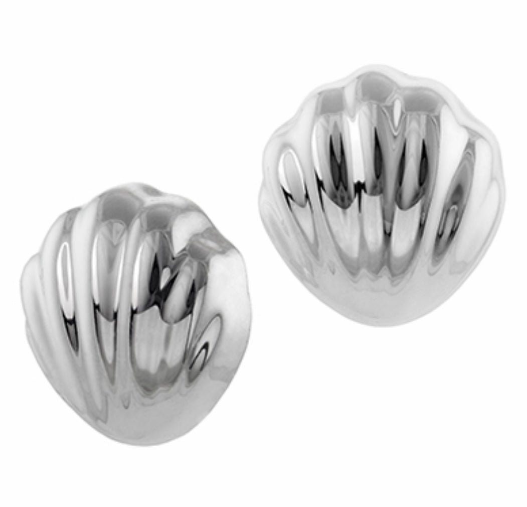 Silver Clip Earrings - A5615