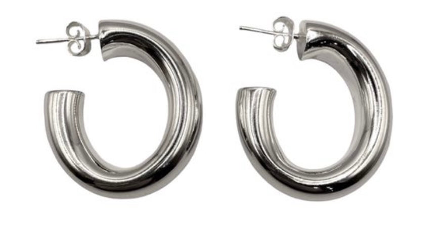 Silver Hoops - A3223