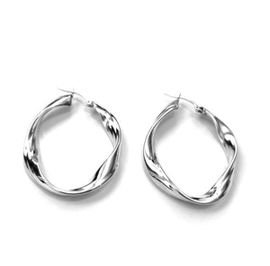 Silver Hoops - A1029