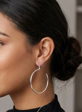 Load image into Gallery viewer, Silver Hoop Earrings - A7135
