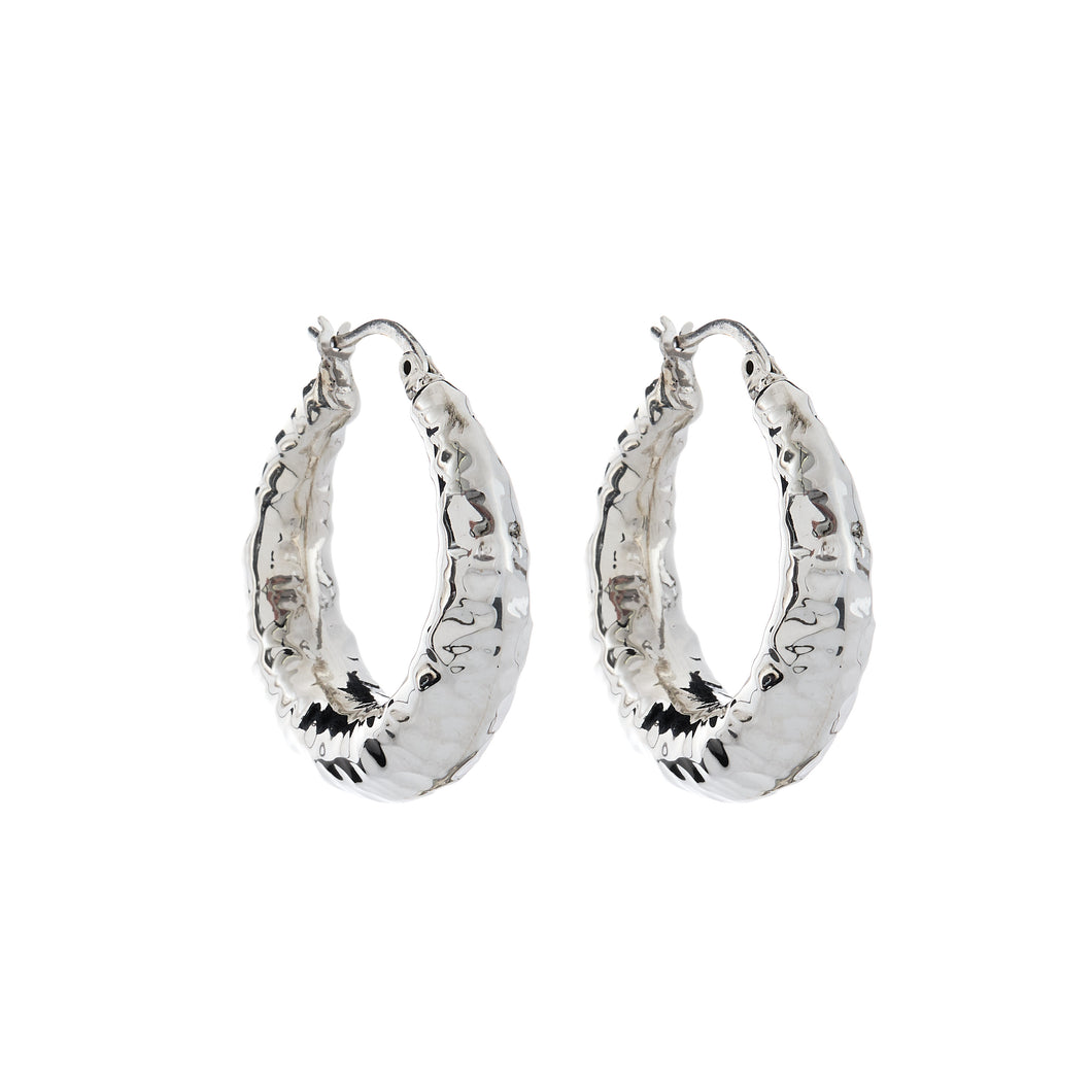 Silver Hoops - A1033
