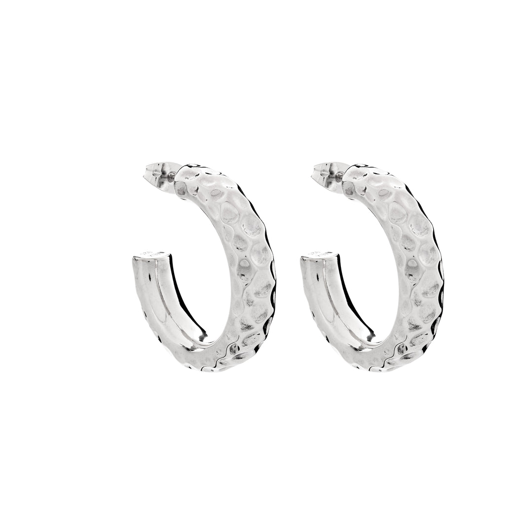 Silver Hoops - A1035