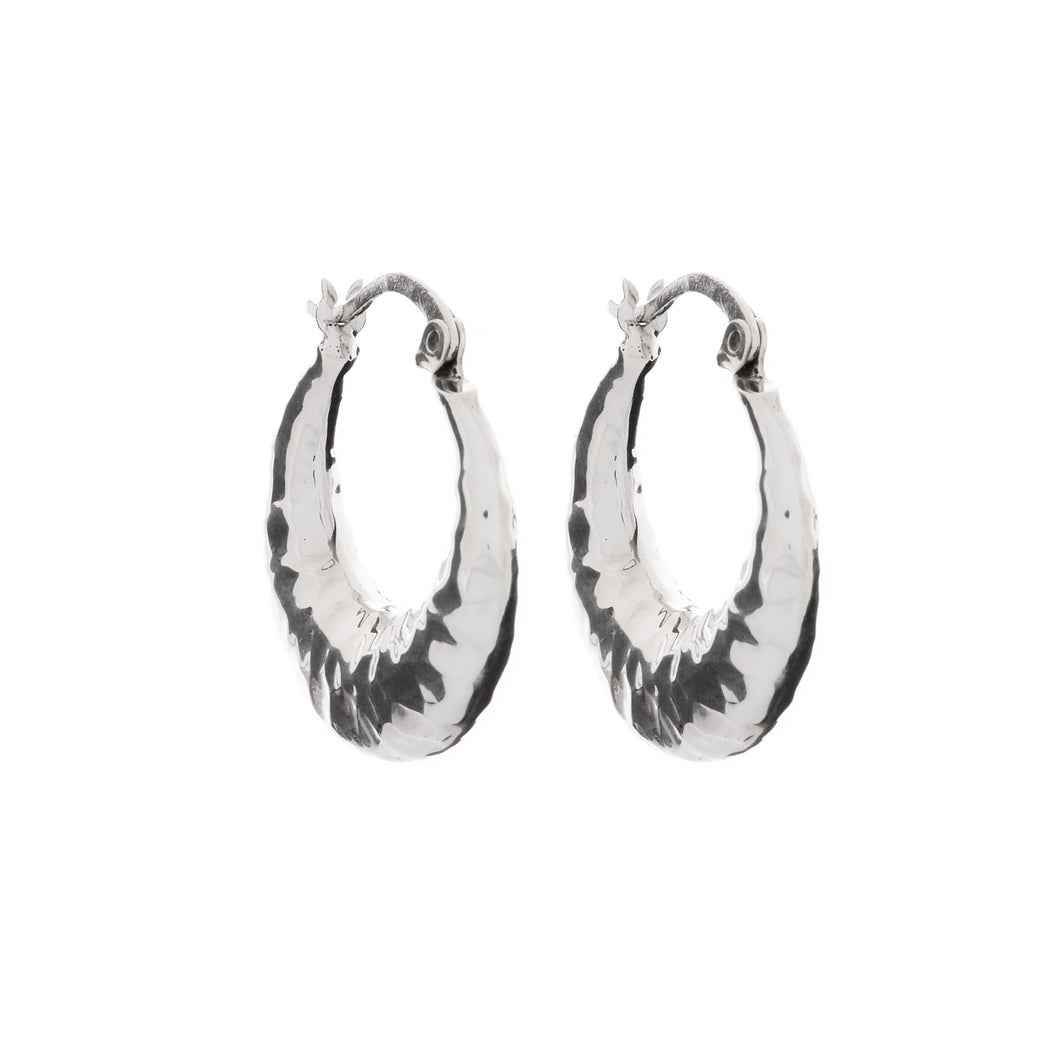 Silver Hoops - A1039