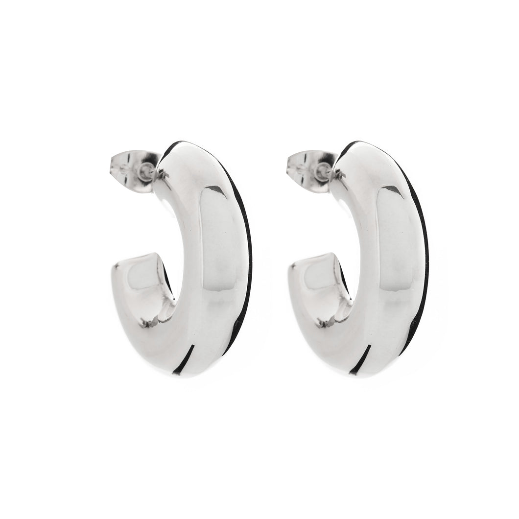 Silver Hoops - A1042