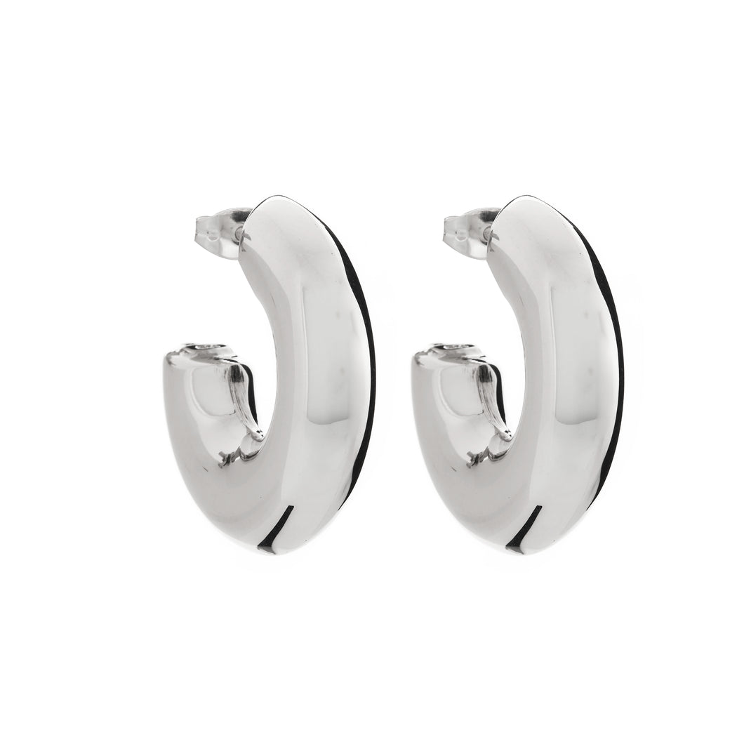 Silver Hoops - A1043