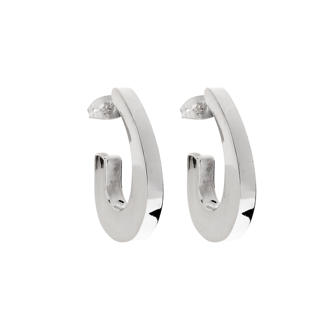Silver Hoops - A1045