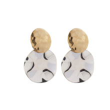 Load image into Gallery viewer, Silver &amp; Brass Stud Earrings - PPA885
