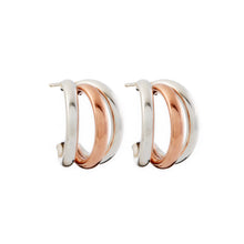 Load image into Gallery viewer, Silver &amp; Copper Hoops - PPA897
