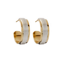 Load image into Gallery viewer, Brass &amp; Silver Hoops - PPA904
