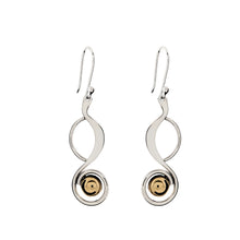 Load image into Gallery viewer, Silver &amp; Brass Earrings - PPA908
