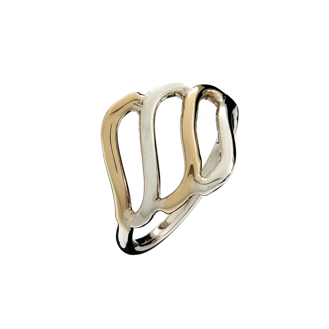 Silver & Brass Ring - PPR134