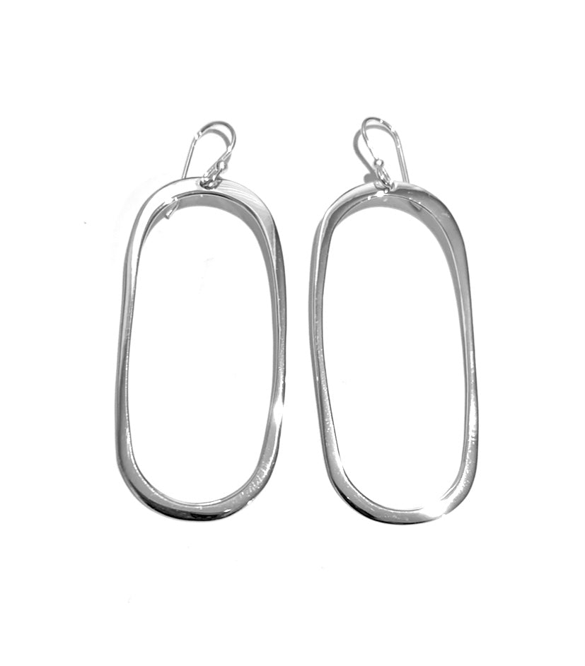 Silver Drop Earrings - AH886