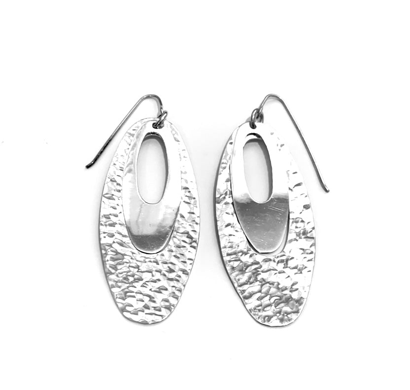 Silver Drop Earrings - OKA678