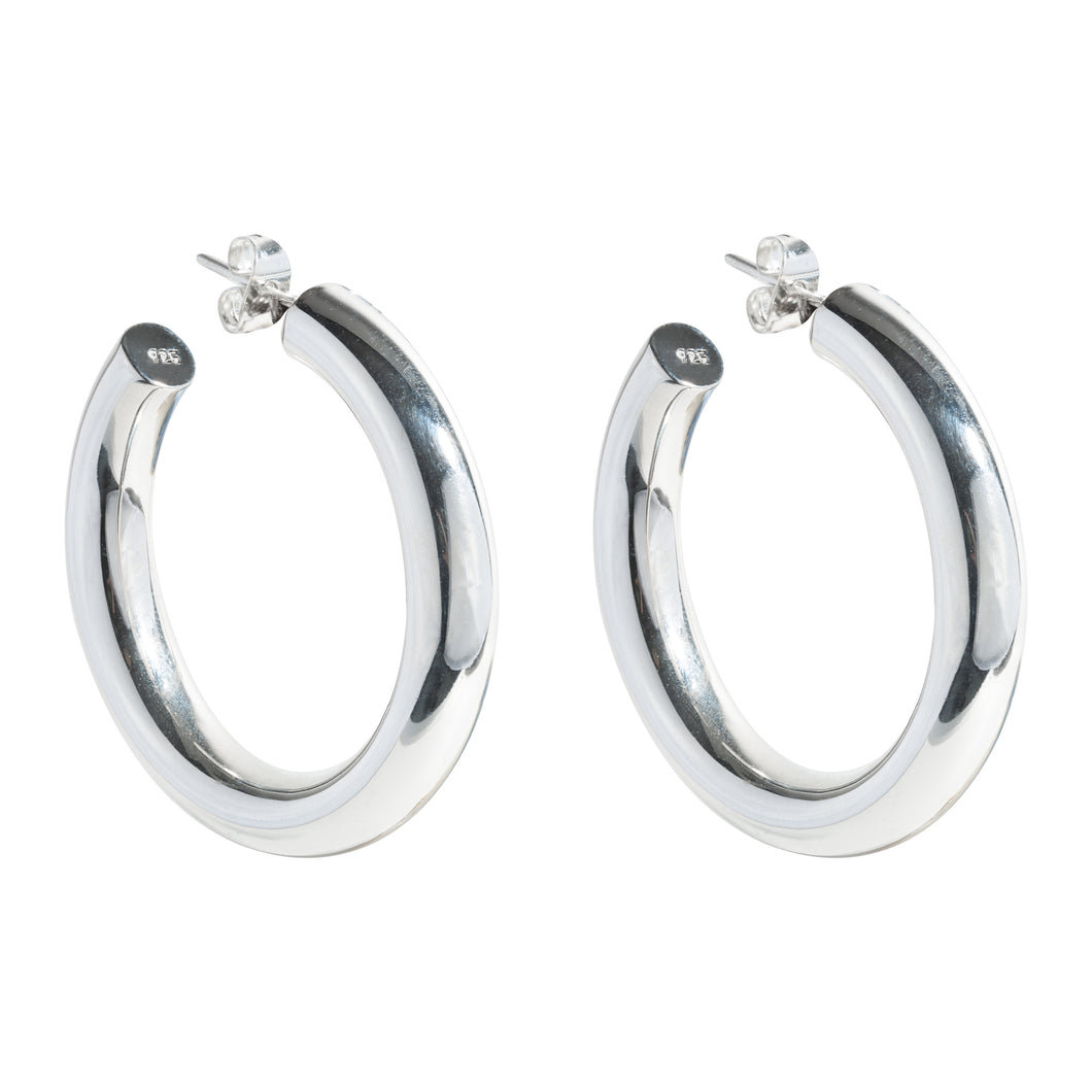 Silver Hoops - A7174
