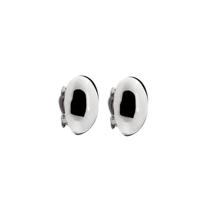 Silver Clip Earrings - A228