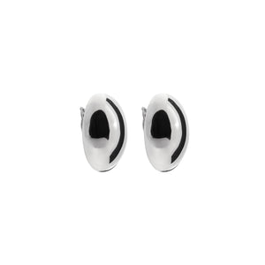 Silver Clip Earrings - OKA6044