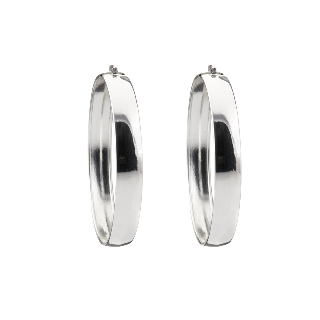 Silver Hoop Earrings - A297
