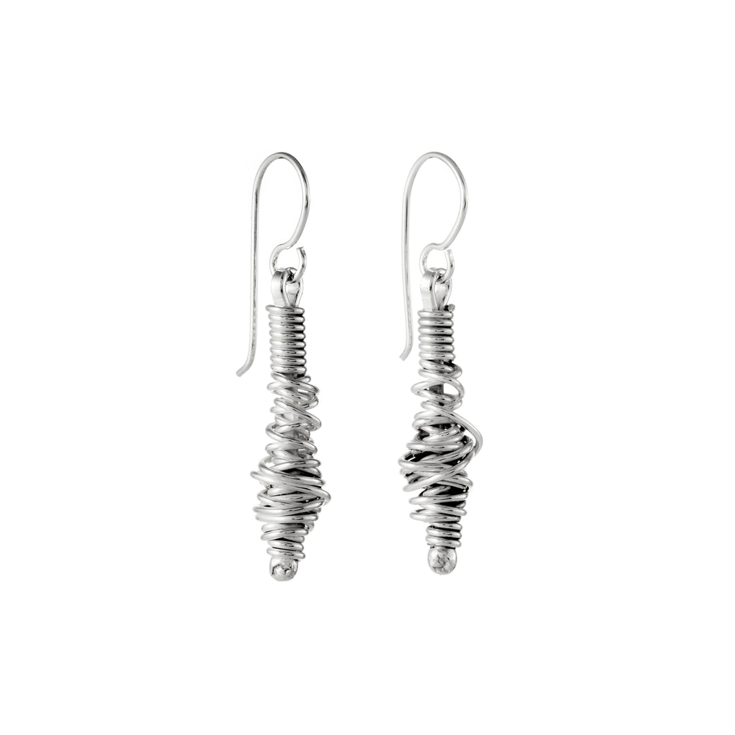 Silver Drop Earrings - A5380