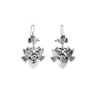 Silver Drop Earrings - A6363